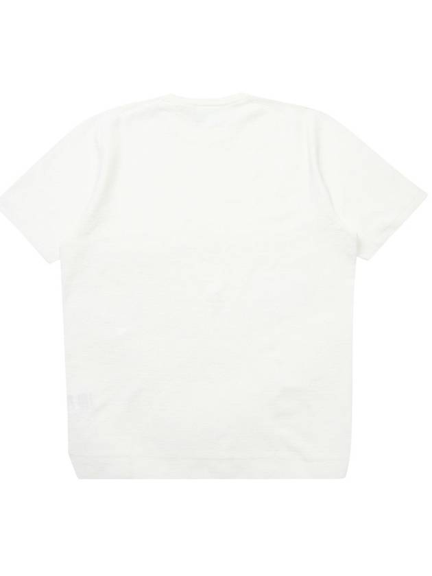 Men's Round Short Sleeve Knit Top Off White - SOLEW - BALAAN 3