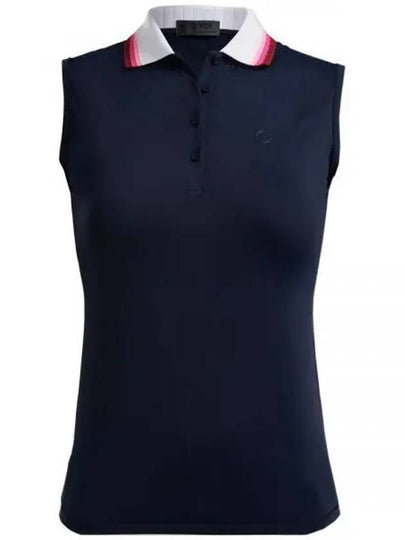 Women's Pleated Collar Silky Sleeveless Polo - G/FORE - BALAAN 2