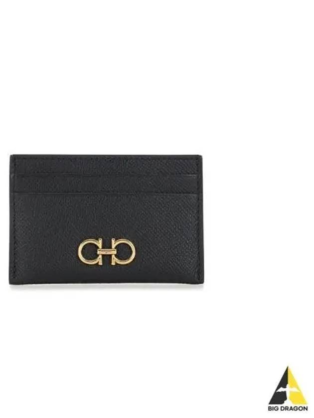 Ferragamo Women s Gancini Logo Card Wallet Black 7742164 - SALVATORE FERRAGAMO - BALAAN 1