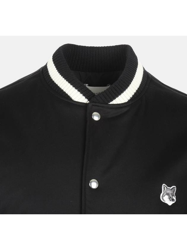 Cotton Satin Teddy Jacket Black - MAISON KITSUNE - BALAAN 5