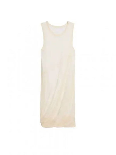 Bubble Knit Sleeveless Midi Dress Ivory - HELMUT LANG - BALAAN 2