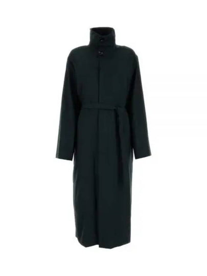 Belted Wool Gabardine Oversized Coat Black - LEMAIRE - BALAAN 2