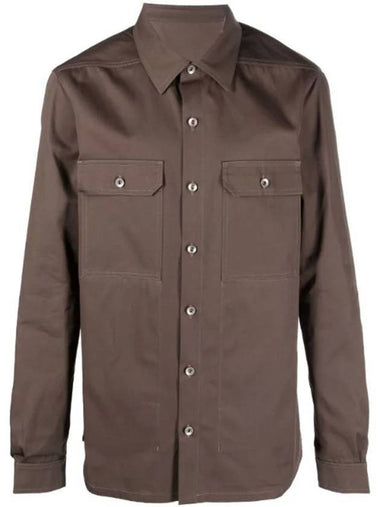 Classic Button Up Long Sleeve Shirt Grey - RICK OWENS - BALAAN 1