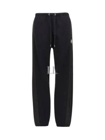 Drawstring Fleece Track Pants Black - MONCLER - BALAAN 2