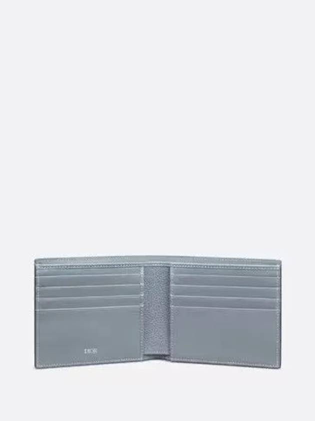 Grain Leather Signature Half Wallet Grey - DIOR - BALAAN 4