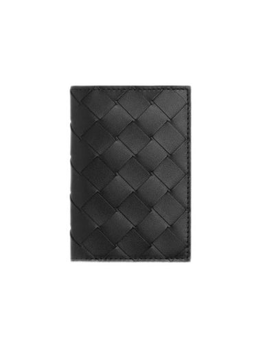 Intrecciato Card Wallet Black - BOTTEGA VENETA - BALAAN 1