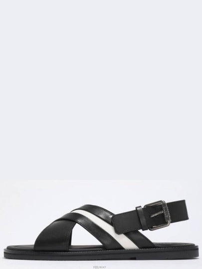 Jamilo Strap Leather Sandals Black - BALLY - BALAAN 2