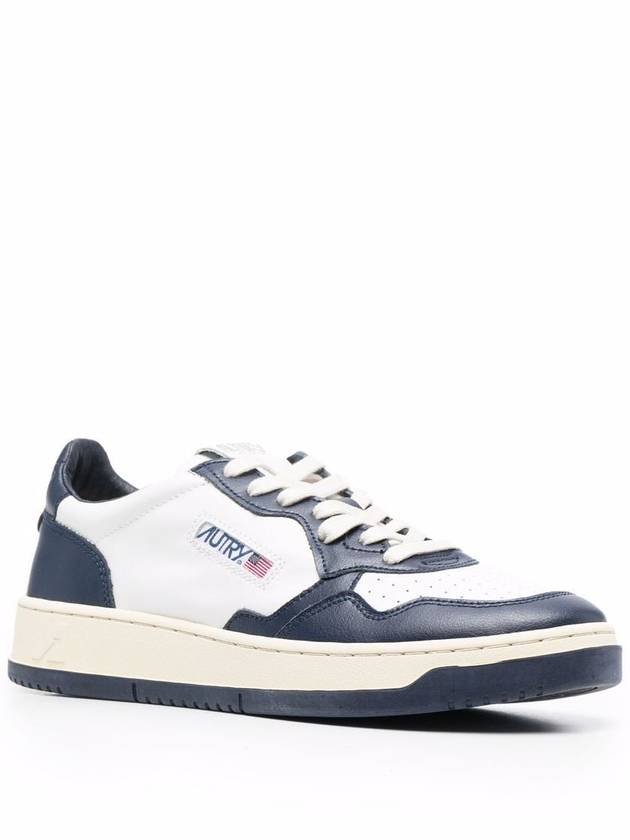 Medalist Navy Tab Low Top Sneakers White Navy - AUTRY - BALAAN 3