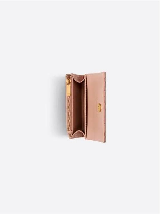 Caro XS Supple Cannage Calfskin Card Wallet Rose Des Vents - DIOR - BALAAN 2