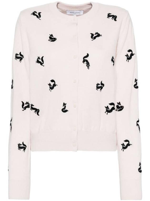 Fancy Fox Embroidery Cardigan Fresh Cotton - MAISON KITSUNE - BALAAN 2