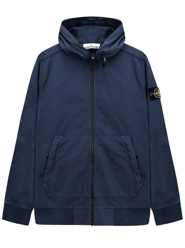 Waffen Patch Zip Up Hoodie Marine Blue - STONE ISLAND - BALAAN 1