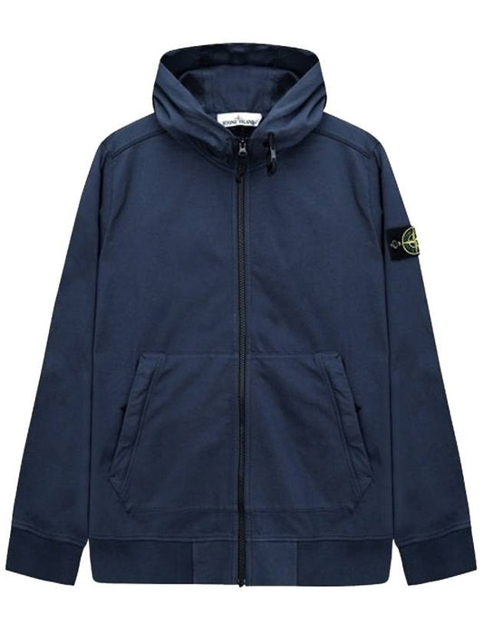 Waffen Patch Zip Up Hoodie Marine Blue - STONE ISLAND - BALAAN 1