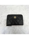 Classic Zipped Coin Purse Grained Calfskin & Gold Black - CHANEL - BALAAN 2