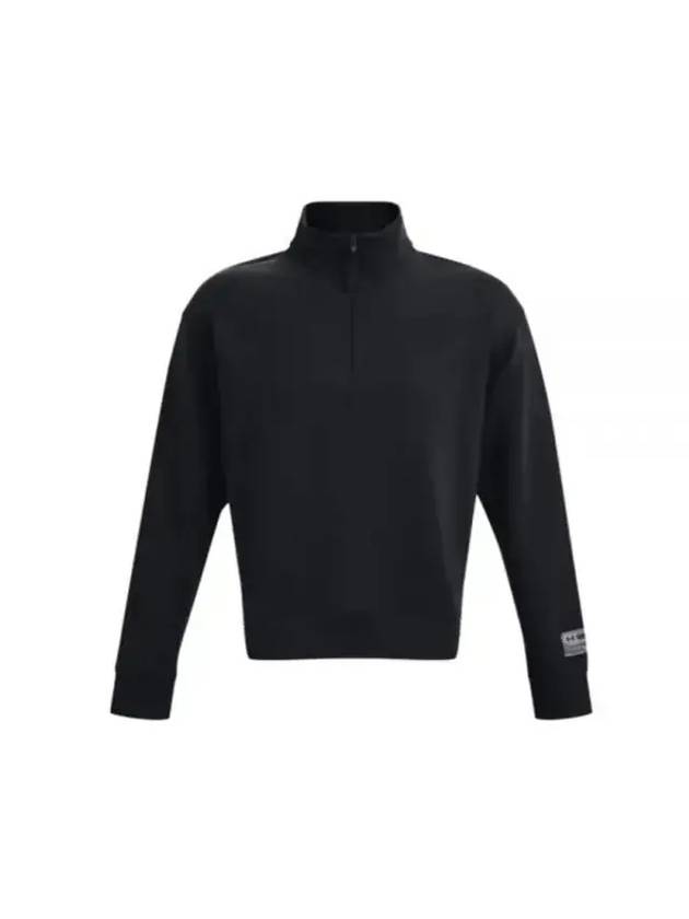 Summit Knit Half Zip Sweatshirt Black - UNDER ARMOUR - BALAAN 1