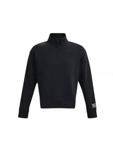 Summit Knit Half Zip Sweatshirt Black - UNDER ARMOUR - BALAAN 1