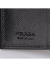 Small Saffiano Leather Half Wallet Black - PRADA - BALAAN 5