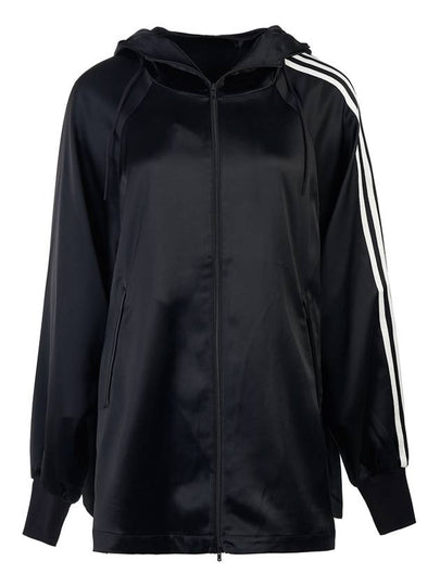 Tech Silk Zip Hoodie Black - Y-3 - BALAAN 2