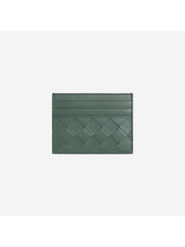 Intrecciato Leather Card Wallet Aloe - BOTTEGA VENETA - BALAAN 2