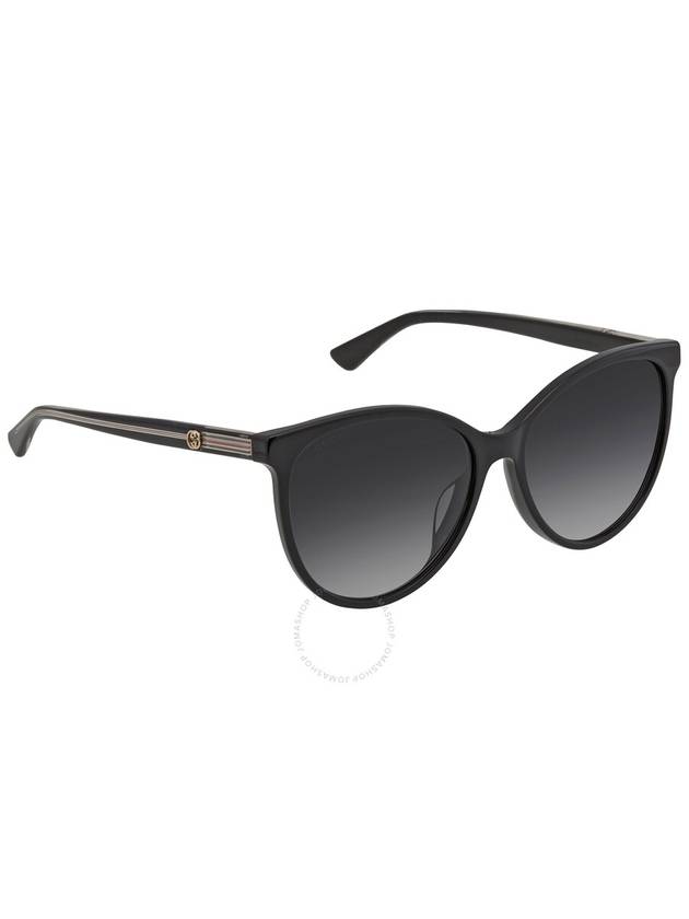 Gucci Grey Cat Eye Ladies Sunglasses GG0377SKN 001 57 - GUCCI - BALAAN 3