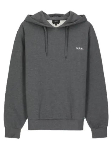 Petite boxy fit hooded charcoal hoodie t shirt - A.P.C. - BALAAN 1