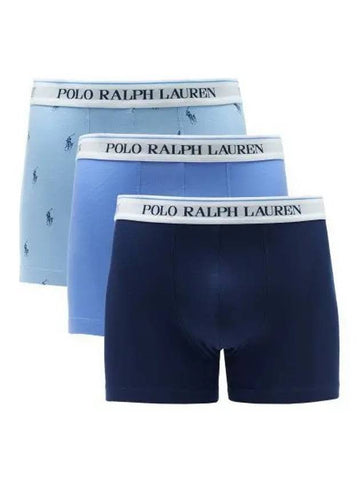 Classic Stretch Cotton Trunks 3 Pack Multi - POLO RALPH LAUREN - BALAAN 1