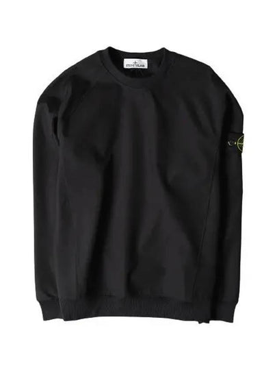 Logo Patch Sweatshirt Black - STONE ISLAND - BALAAN 2