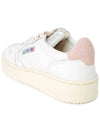 Medalist Pink Tab Leather Low Top Sneakers White - AUTRY - BALAAN 3