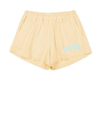 Straight Cotton Shorts Light Yellow - SPORTY & RICH - BALAAN 1