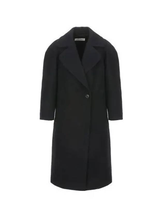 Single button long coat black charcoal 0102835225 - DRIES VAN NOTEN - BALAAN 1