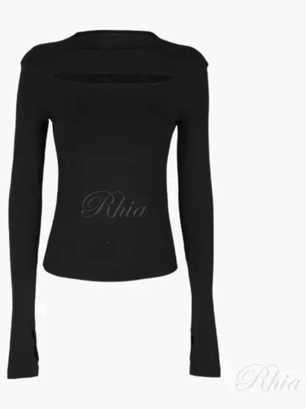 Cut-Out Long Sleeve T-Shirt Black - HELMUT LANG - BALAAN 2