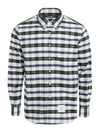 Oxford Tartan Check Cotton Long Sleeve Shirt - THOM BROWNE - BALAAN 2