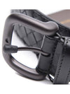 Men's Intrecciato Weaving Leather Belt Black - BOTTEGA VENETA - BALAAN 4