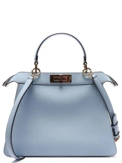 Peekaboo ISeeU Medium Tote Bag Blue - FENDI - BALAAN 2