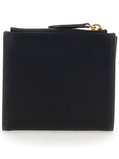 Black Wallet With Love Birds Buckle On Front In Leather Woman - PINKO - BALAAN 2