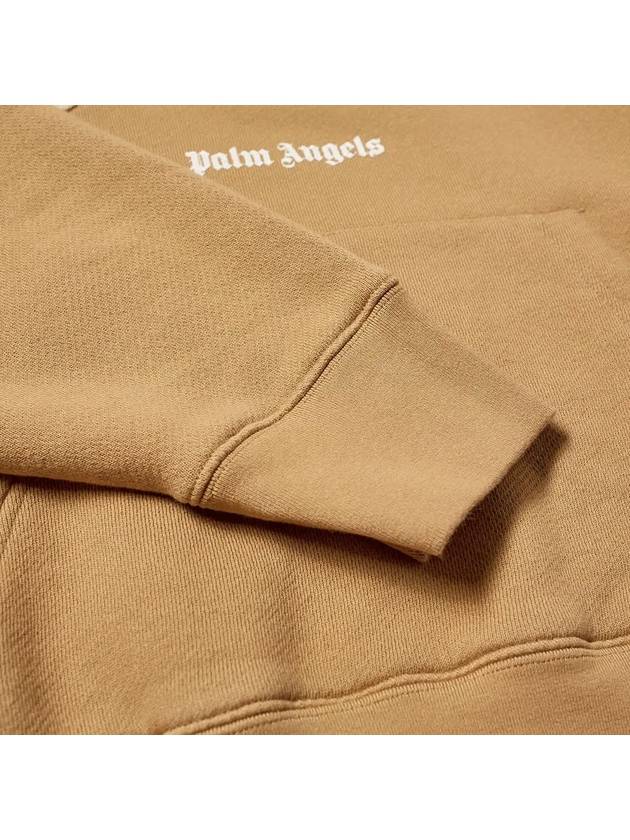 Men's Bear Logo Cotton Hoodie Beige - PALM ANGELS - BALAAN 3