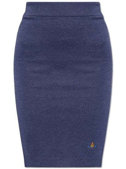 Embroidered ORB Pencil Skirt Navy - VIVIENNE WESTWOOD - BALAAN 2