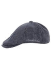 Men s Check Hunting Cap 8414GXAC NAVY - BLACK&WHITE - BALAAN 3