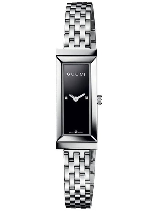 Watch G Frame Square Quartz Black Silver Women s Metal YA127504 - GUCCI - BALAAN 2