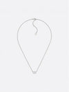 Claire D Rune White Crystal Necklace Silver - DIOR - BALAAN 2