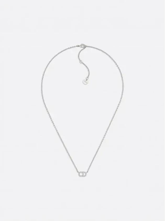 Claire D Rune White Crystal Necklace Silver - DIOR - BALAAN 2