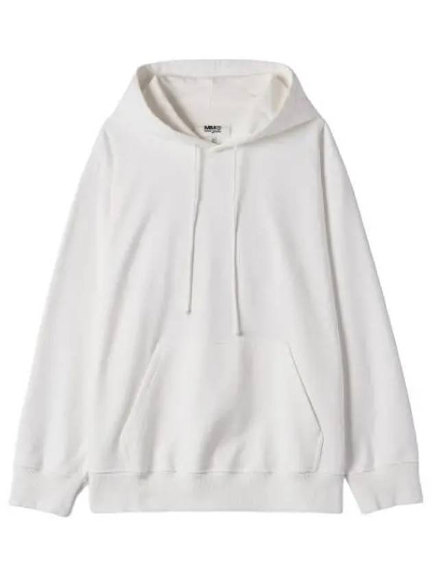 MM6 Logo Cotton Hooded Off White Sweatshirt Hoodie - MAISON MARGIELA - BALAAN 1