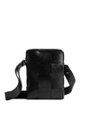 Intrecciato Mini Leather Crossbody Bag Black - BOTTEGA VENETA - BALAAN 1