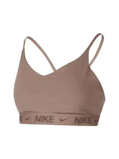 Indy Light Support Padded Adjustable Bra Mink Brown - NIKE - BALAAN 1