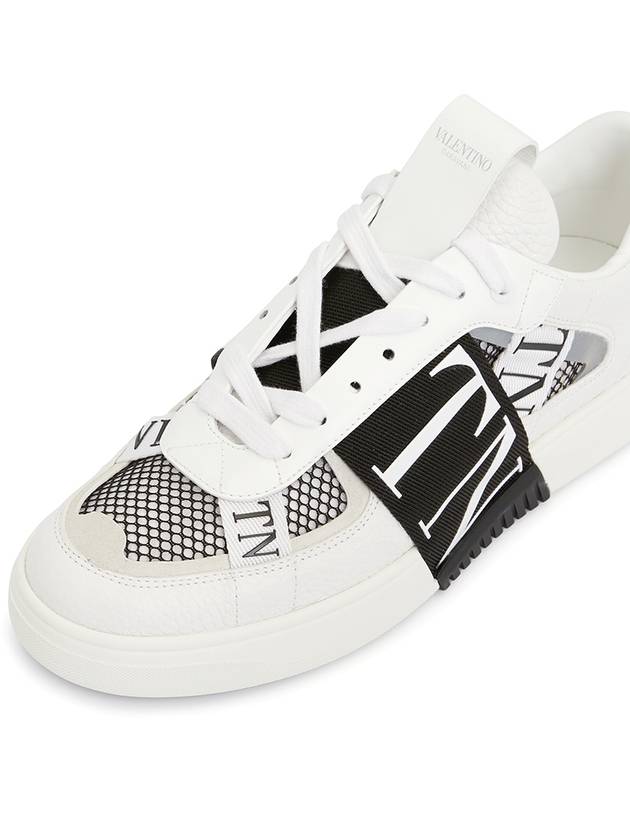 VL7N Band Logo Mesh Low Top Sneakers White Black - VALENTINO - BALAAN 8