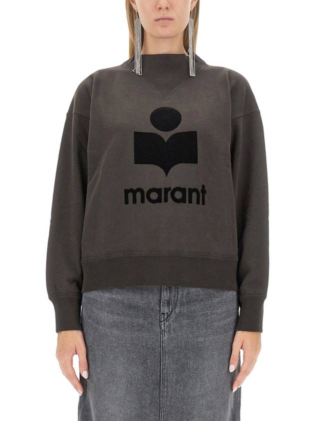 Moby Logo Print Sweatshirt Black - ISABEL MARANT ETOILE - BALAAN 3