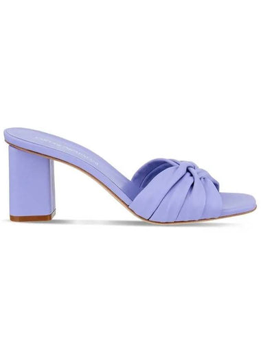 Women s Wrinkle Cross Strap Block Heel Sandals Light Violet 270852 - EMPORIO ARMANI - BALAAN 1