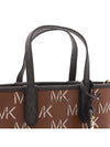 Eliza Extra Small Embossed Logo Tote Bag Brown - MICHAEL KORS - BALAAN 9