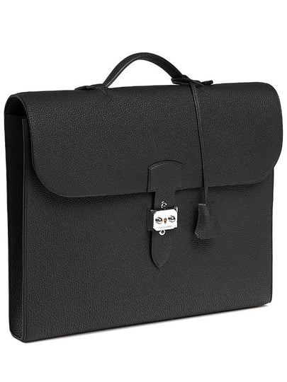 Sack A Depeches 37 Brief Case Black - HERMES - BALAAN 2