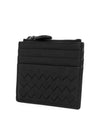 Intrecciato Zipper Card Wallet Black - BOTTEGA VENETA - BALAAN 5