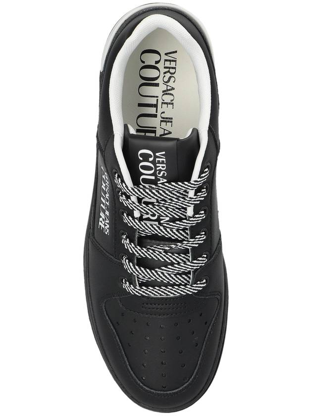 Versace Jeans Couture Sneakers With Printed Logo, Men's, Black - VERSACE - BALAAN 6